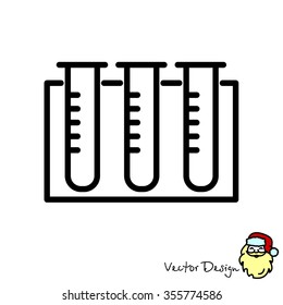 Web line icon. Tubes, medical research