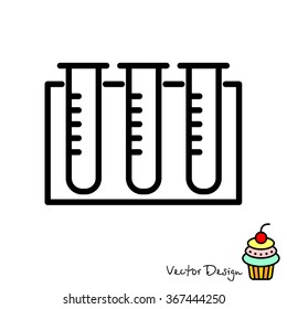 Web line icon. Tubes, medical research