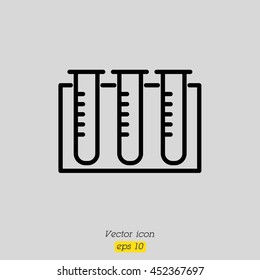 Web line icon. Tubes, medical research