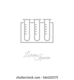 Web line icon. Tubes, medical research