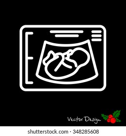 Web line icon. Ultrasonography