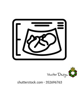 Web line icon. Ultrasonography