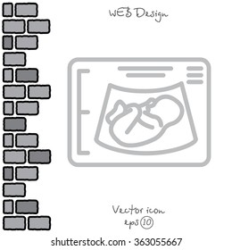 Web line icon. Ultrasonography