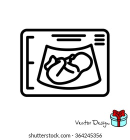 Web line icon. Ultrasonography