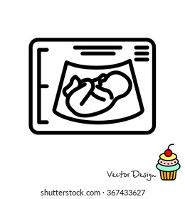 Web line icon. Ultrasonography