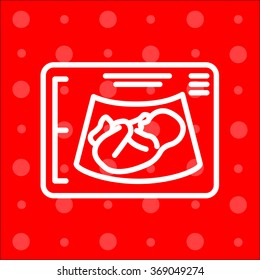 Web line icon. Ultrasonography