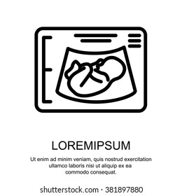 Web line icon. Ultrasonography
