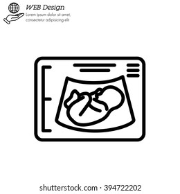 Web line icon. Ultrasonography