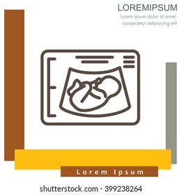 Web line icon. Ultrasonography