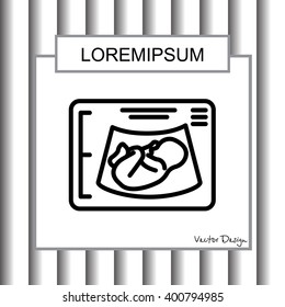 Web line icon. Ultrasonography
