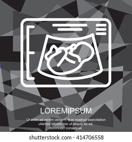Web line icon. Ultrasonography