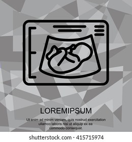 Web line icon. Ultrasonography