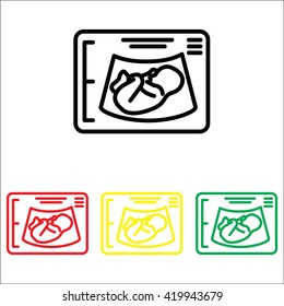 Web line icon. Ultrasonography