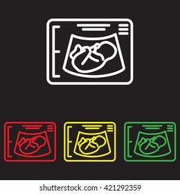 Web line icon. Ultrasonography