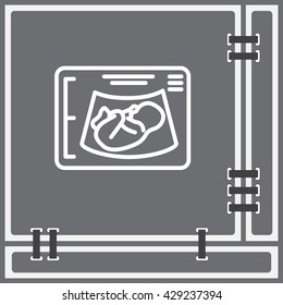 Web line icon. Ultrasonography