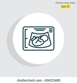 Web line icon. Ultrasonography