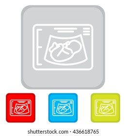 Web line icon. Ultrasonography