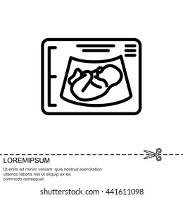 Web line icon. Ultrasonography