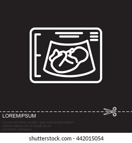 Web line icon. Ultrasonography