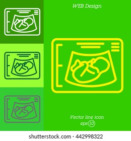 Web line icon. Ultrasonography