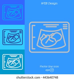 Web line icon. Ultrasonography