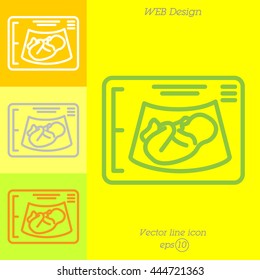 Web line icon. Ultrasonography