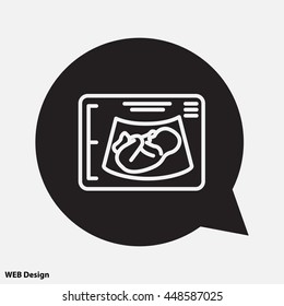 Web line icon. Ultrasonography