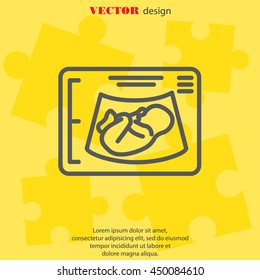 Web line icon. Ultrasonography