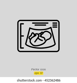 Web line icon. Ultrasonography