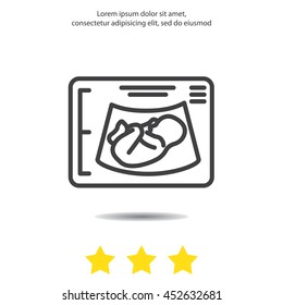 Web line icon. Ultrasonography