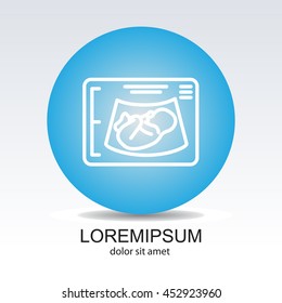 Web line icon. Ultrasonography