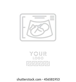 Web line icon. Ultrasonography