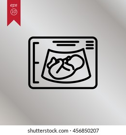 Web line icon. Ultrasonography