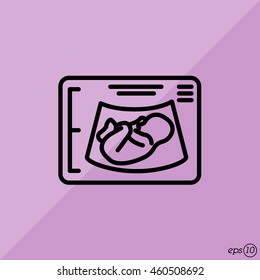 Web line icon. Ultrasonography