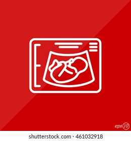 Web line icon. Ultrasonography
