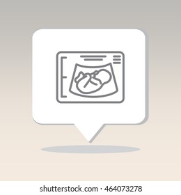 Web line icon. Ultrasonography