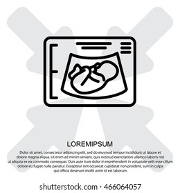 Web line icon. Ultrasonography
