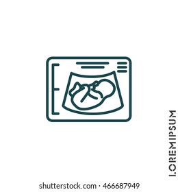 Web line icon. Ultrasonography