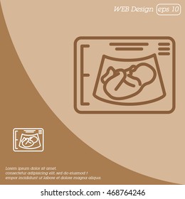 Web line icon. Ultrasonography