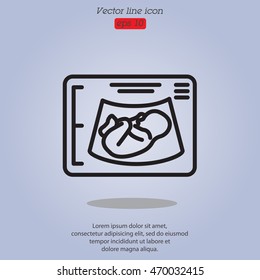 Web line icon. Ultrasonography