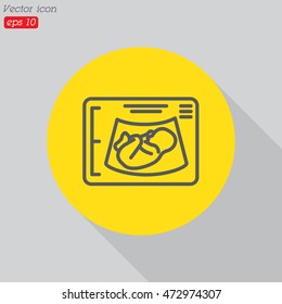 Web line icon. Ultrasonography
