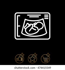 Web line icon. Ultrasonography