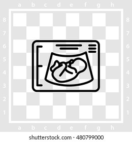 Web line icon. Ultrasonography