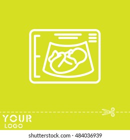 Web line icon. Ultrasonography