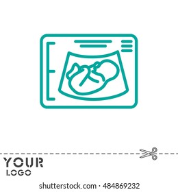 Web line icon. Ultrasonography