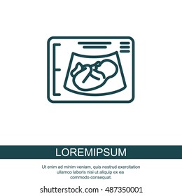 Web line icon. Ultrasonography