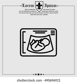 Web line icon. Ultrasonography