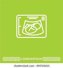 Web line icon. Ultrasonography