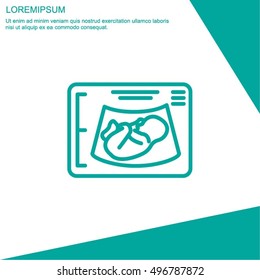 Web line icon. Ultrasonography