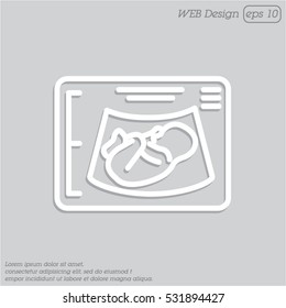 Web line icon. Ultrasonography